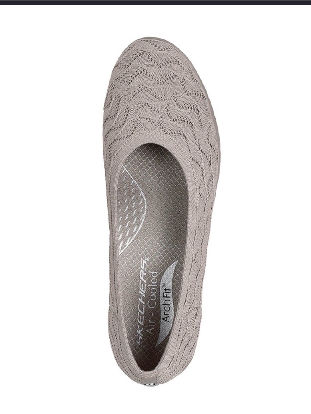 Skechers Women’s Slip-On Knit Flat — Taupe Gray